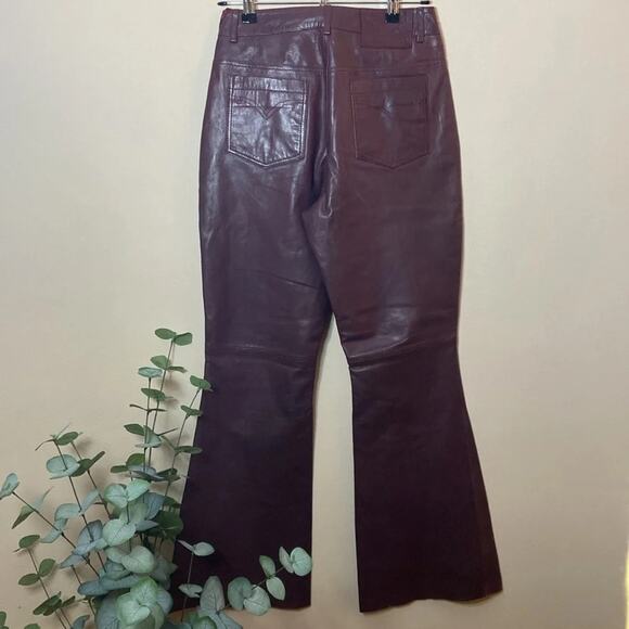 New Bod & Christensen Real Authentic  Italian Leather Boot Cut  Pants size 2 - Picture 7 of 10